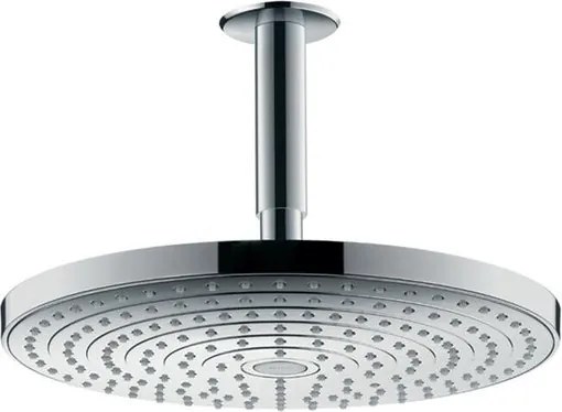 Soffione doccia HANSGROHE Raindance Select S300 in ottone cromo L 30.1 x H 19.6 x P 19.6 cm anticalcare 2 getti