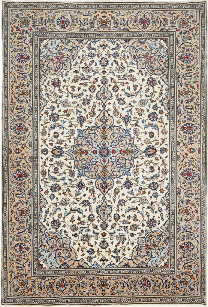 Kashan Tappeto persiano 290 x 200 Beige (Iran) Annodato A Mano
