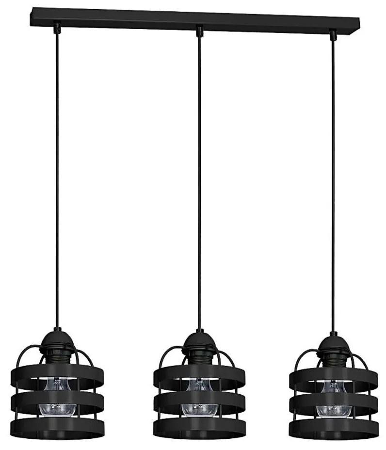 Lampadario TUBE 3xE27/60W/230V nero