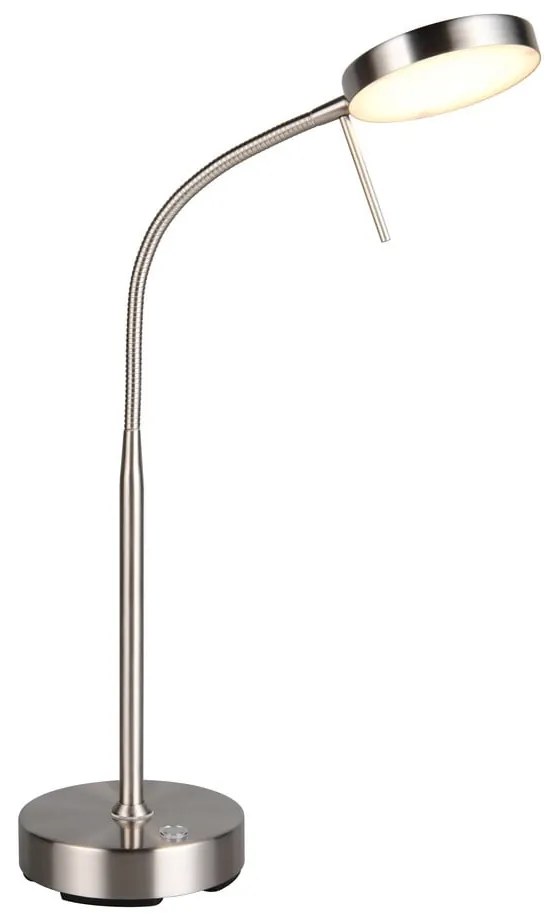 Lampada da tavolo argentata (altezza totale 45 cm) Moreno – Reality
