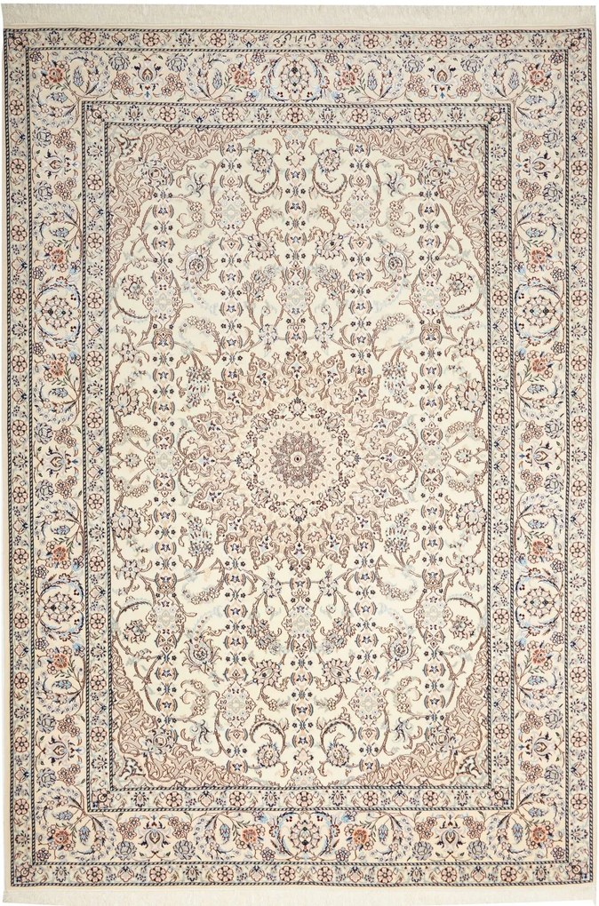 Nain Tappeto persiano 160x240 Beige (Iran) Annodato A Mano