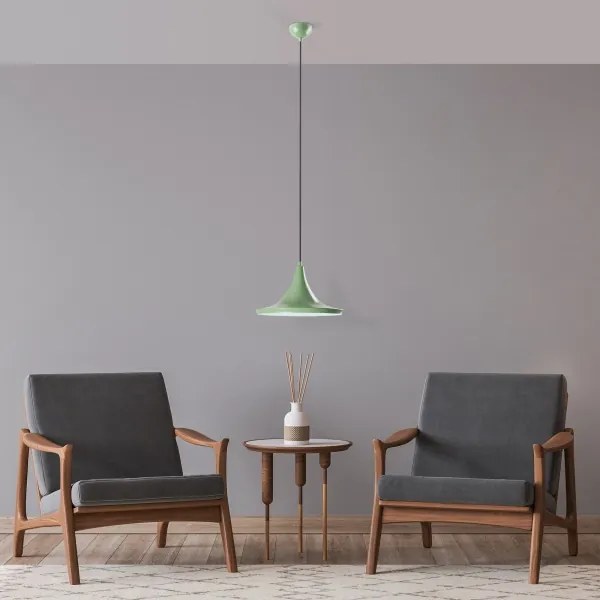 Lampadario a sospensione con filo TOM 1xE27/40W/230V verde