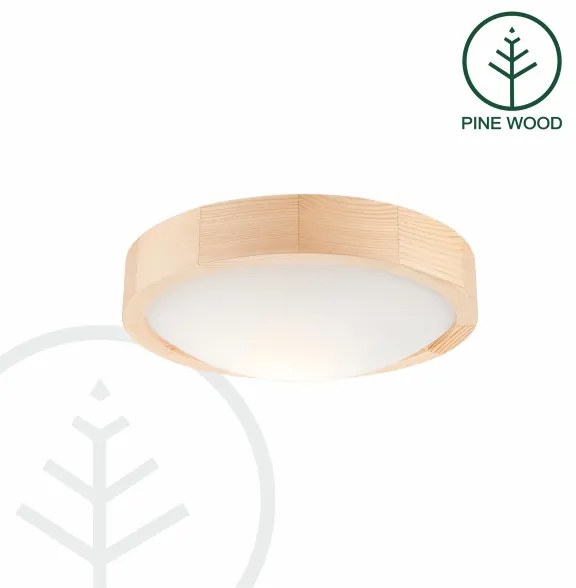 Plafoniera NATURAL SLIM 1xE27/60W/230V ø 27 cm pino