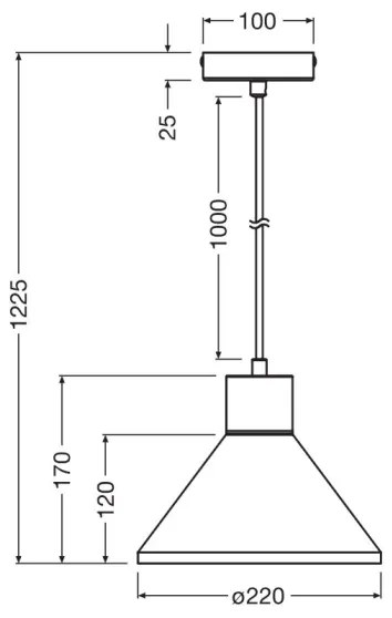 Ledvance - Lampadario a sospensione con filo DECOR PLASTER 1xE27/25W/230V diametro 22 cm gesso bianco