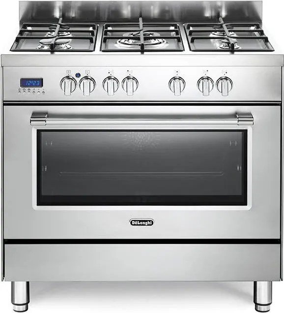 Cucina a gas con forno DE'LONGHI PRO 96 MX ED inox L 90 x P 60 cm