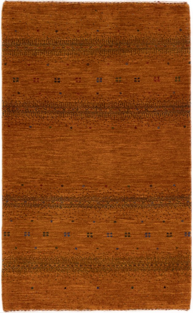 Loribaft Tappeto 80x130 Giallo (Iran) Annodato A Mano
