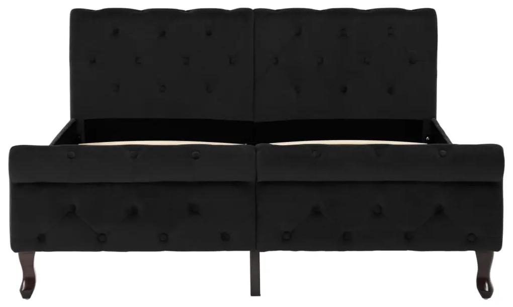 Giroletto nero in velluto 140x200 cm