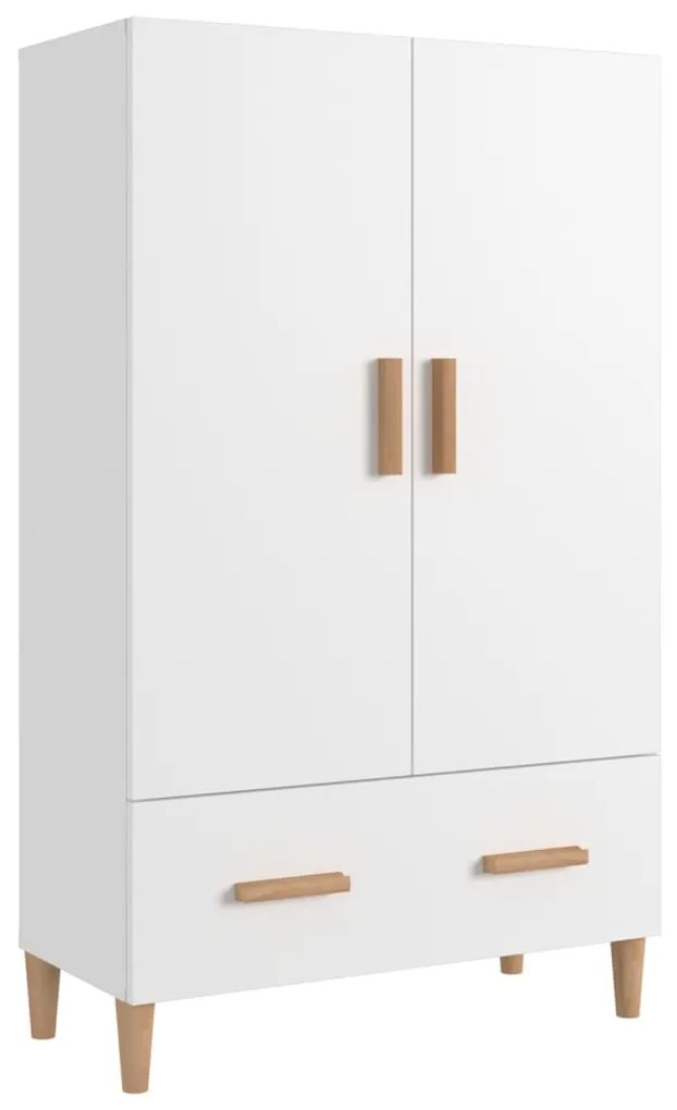 Credenza bianca 70x31x115 cm in legno multistrato