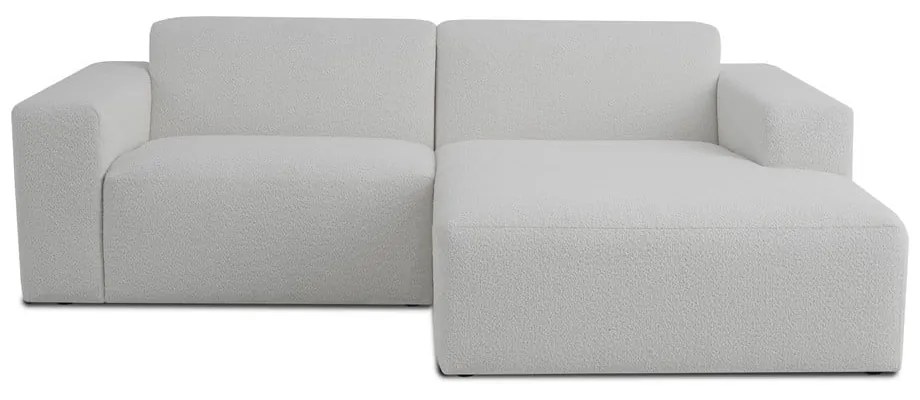 Divano angolare bianco in tessuto bouclé (angolo destro) Roxy - Scandic
