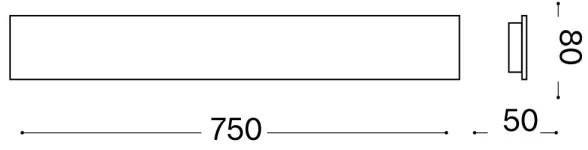 Ideal Lux - Applique a LED ZIG ZAG LED/30W/230V 75 cm CRI 90 ottone