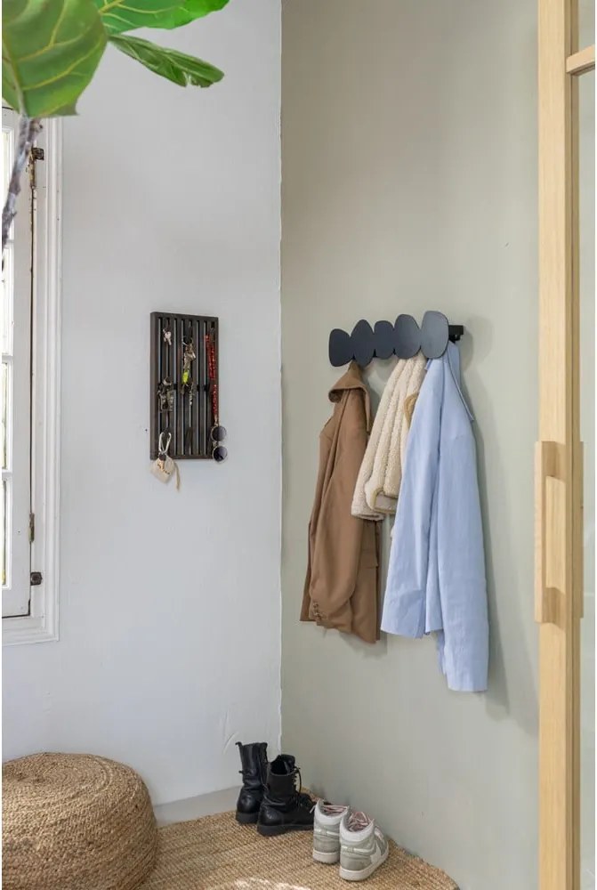 Attaccapanni da parete nero in metallo 58 cm Tumulo – Spinder Design