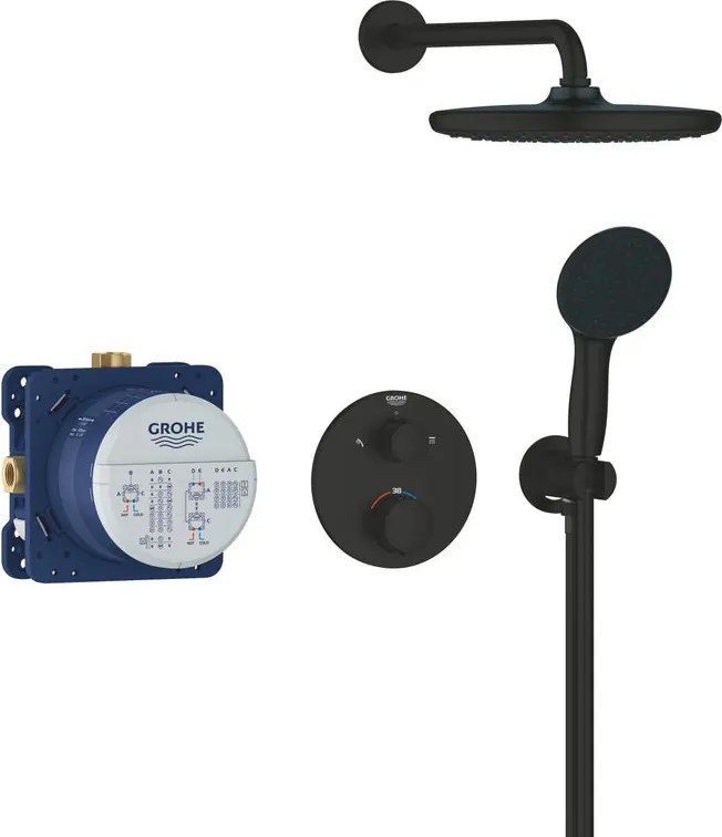Kit incasso doccia GROHE Precision Thermostat Vitalio Start 250 nero