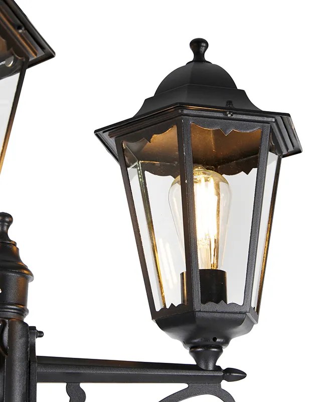 Lanterna da esterno nera 220 cm 3 luci IP44 - Havana