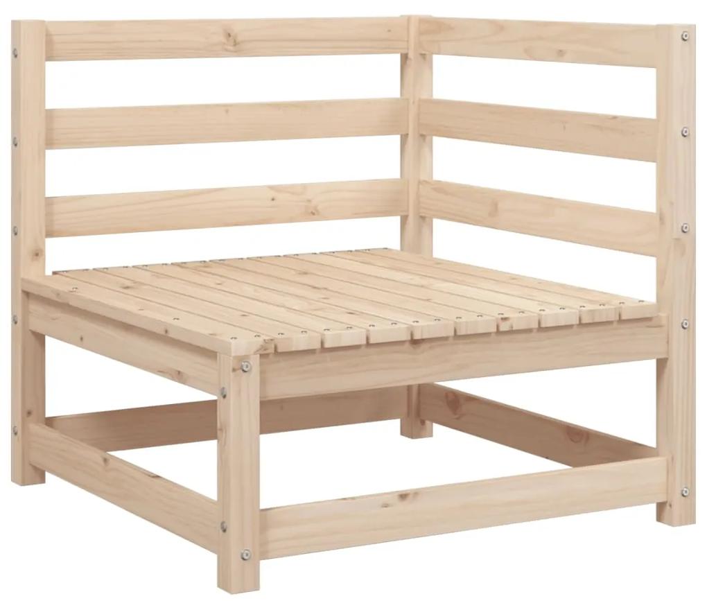 Set divani da giardino 4 pz in legno massello di pino
