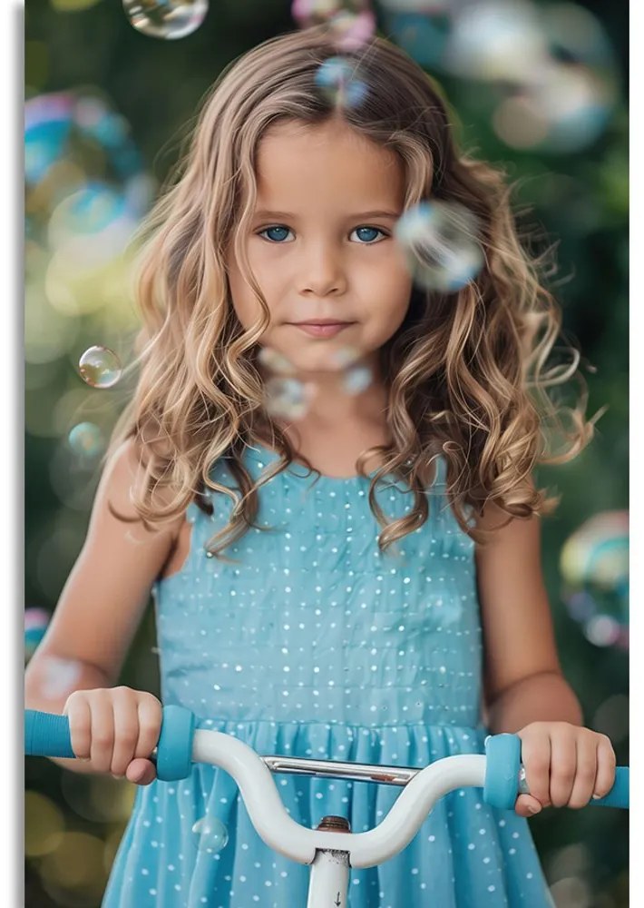 Stampa su tela – Bambina sul monopattino