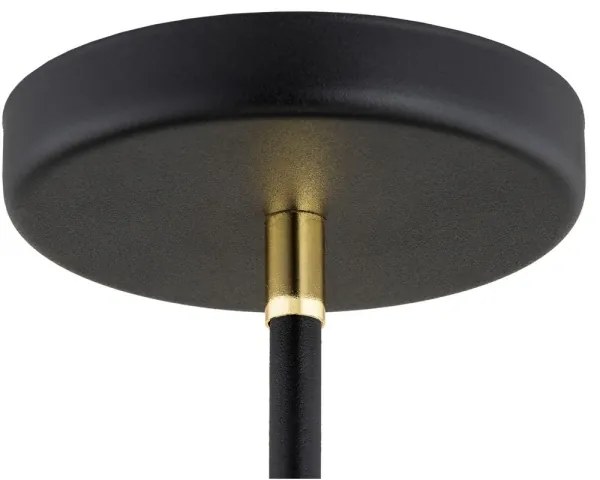 Argon 2552 - Lampadario su palo AVALONE 6xE27/15W/230V nero/oro