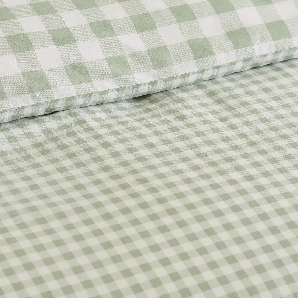 Set copripiumino e federa verde per letto matrimoniale/per letto esteso 3 pezzi 230x220 cm Bamford Gingham Check – Catherine Lansfield