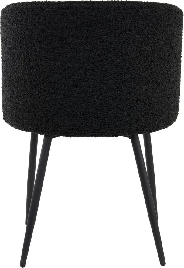 Sedia da pranzo nera in imbottito Elyna – Light &amp; Living