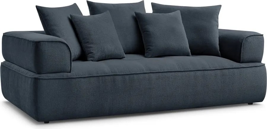 Divano blu scuro con rivestimento in ciniglia 237 cm Whesley – Bobochic Paris