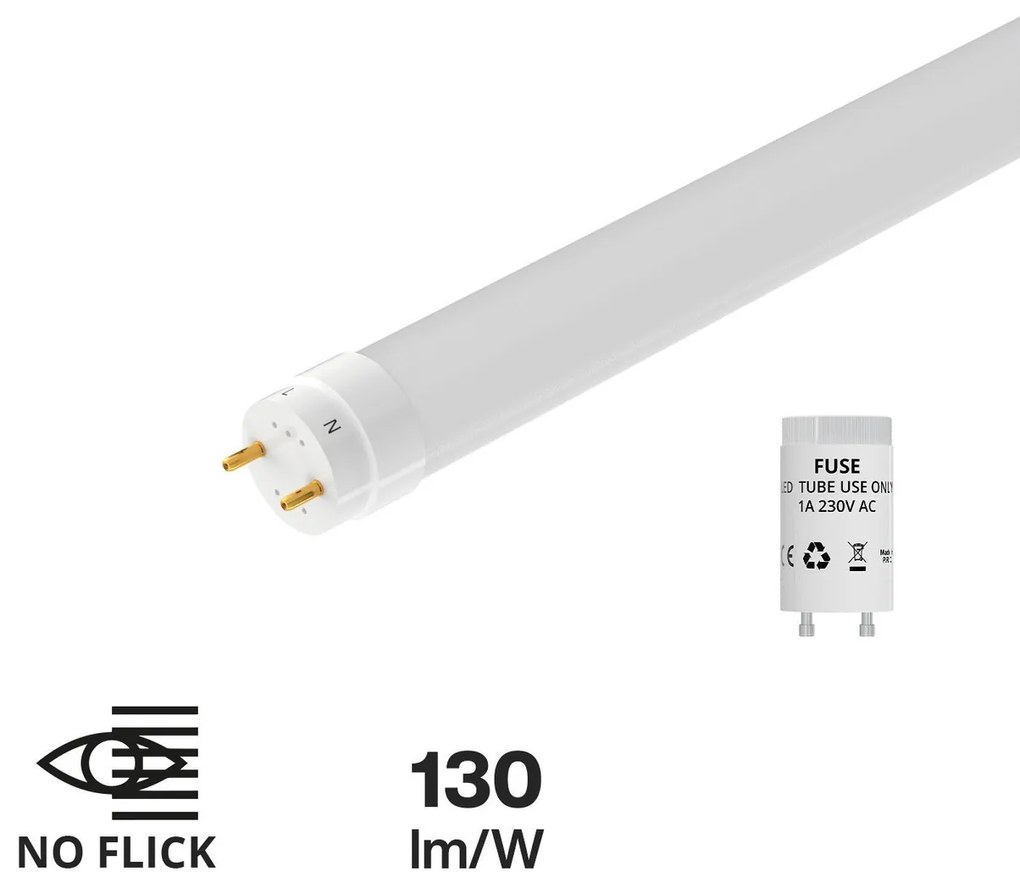 Tubo LED 14W 90cm 130lm/w - Starter Incluso - Osram chip LED Colore Bianco Freddo 6.000K