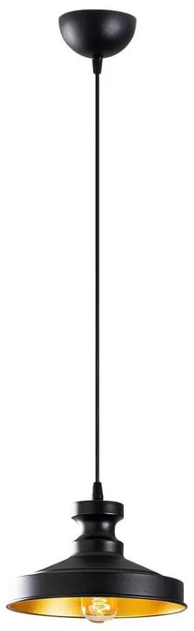 Lampadario su corda BERCESTE 1xE27/40W/230V nero