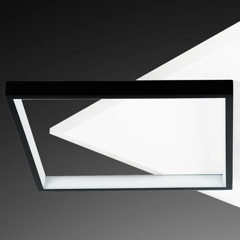 Plafoniera LED Paloma nero IP20 bianco naturale, 3600 lumen NOVECENTO