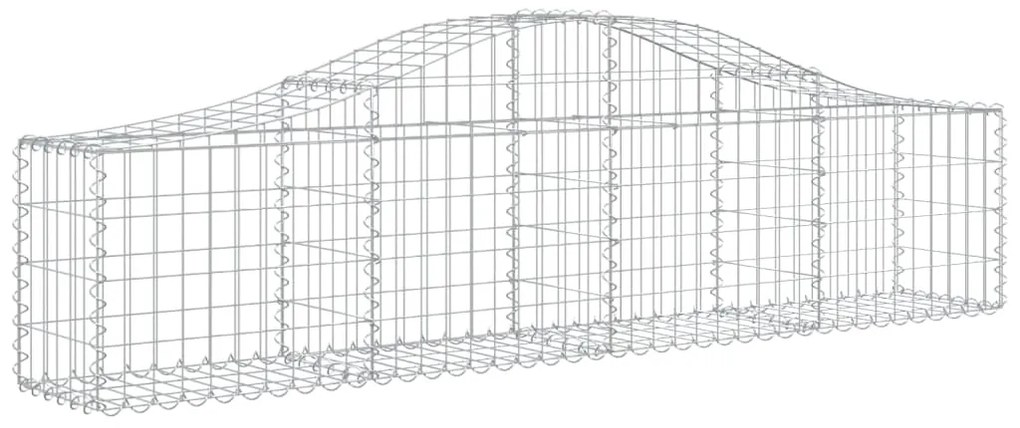 Cesti Gabbioni ad Arco 13 pz 200x30x40/60 cm Ferro Zincato