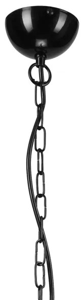 Lampadario a sospensione con catena 10xE27/60W/230V nero