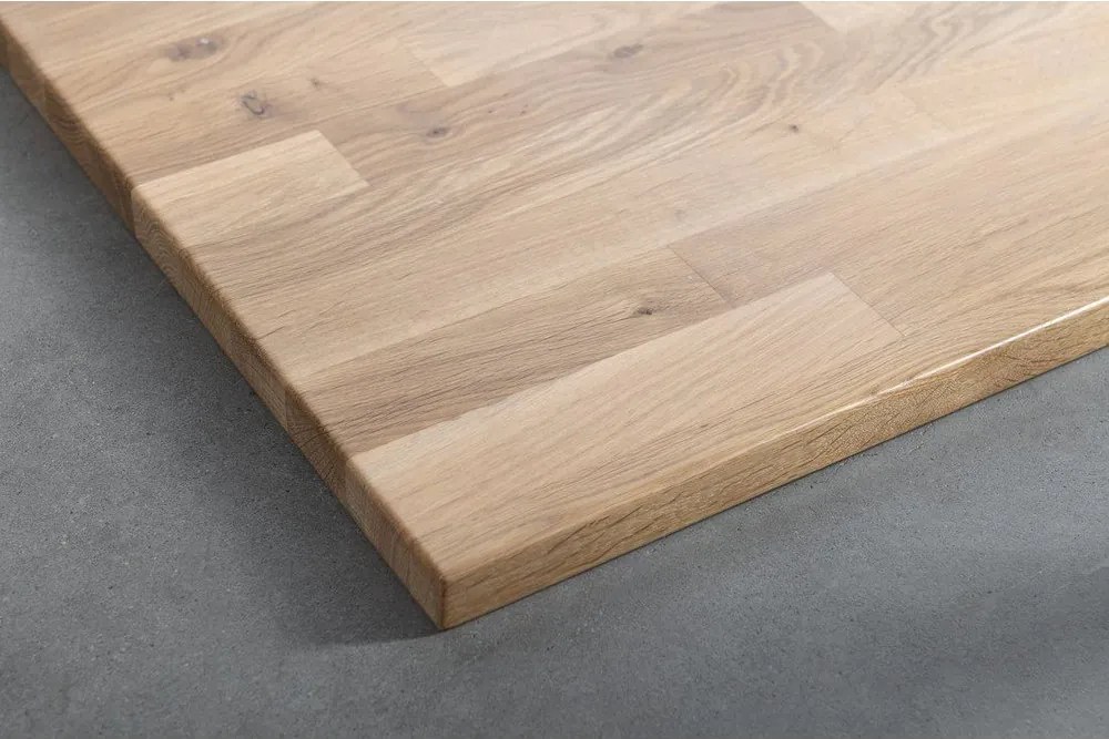 Piano per lavabo di colore naturale in rovere massiccio 140x36 cm Woody – Sapho