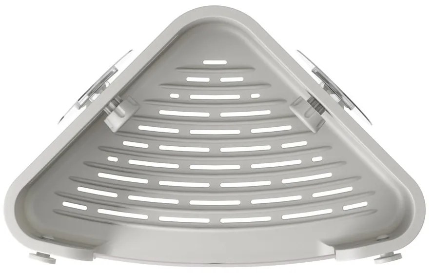 Mensola angolare grigia autoportante per bagno in plastica riciclata Flex Adhesive - Umbra