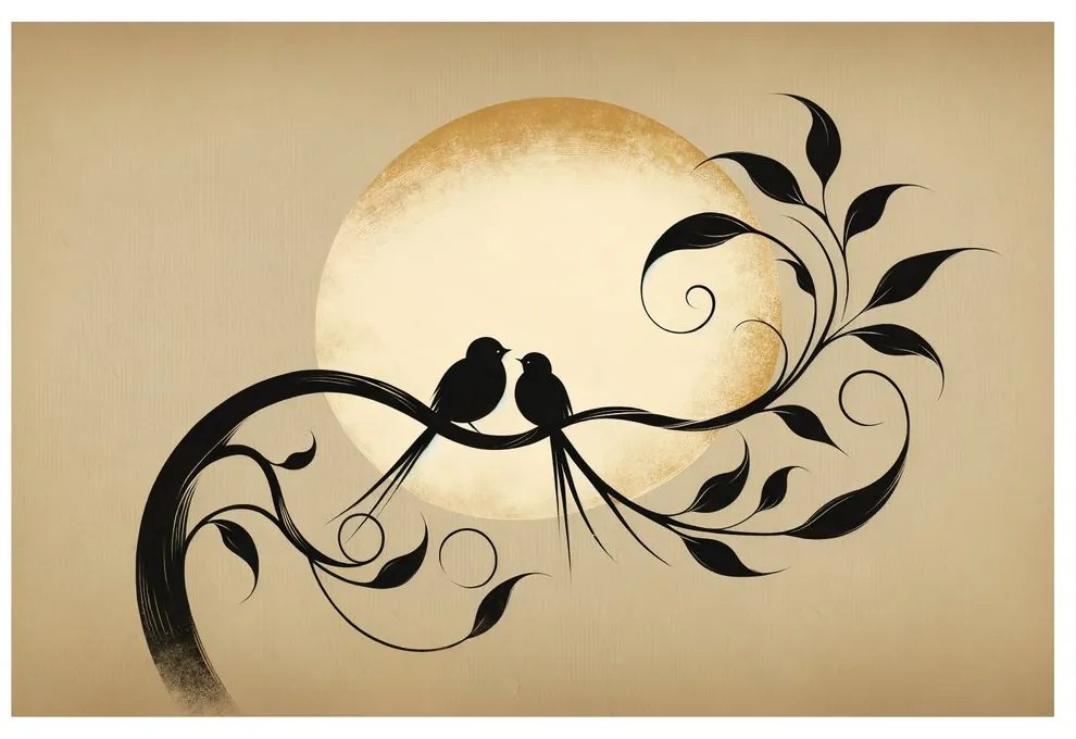 Quadro su tela – Amore su un ramo
