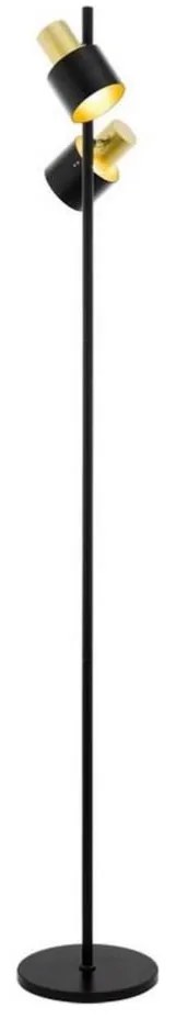 Eglo 79376 - Lampada con piedistallo FIUMARA 2xE27/60W/230V nero/oro