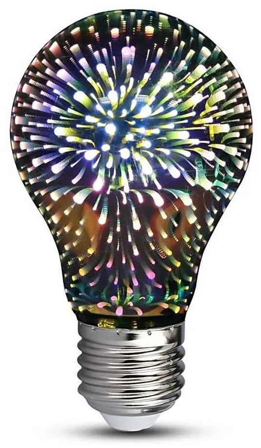 Lampadina decorativa LED 3D FILAMENTO A60 E27/3W/230V 3000K
