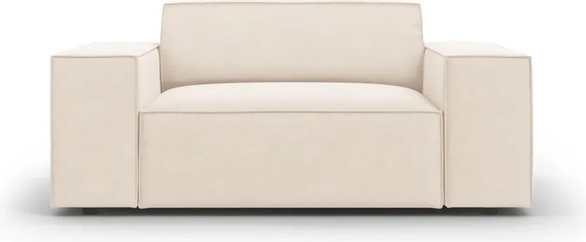 Poltrona beige con rivestimento in velluto Jodie – Micadoni Home