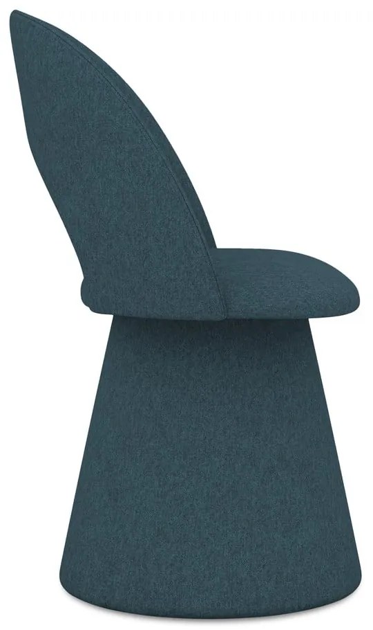 Sedia da pranzo color petrolio in imbottito Kalo – Makamii