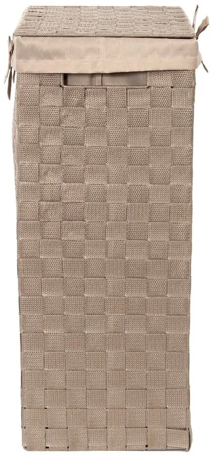 Cesto portabiancheria marrone con coperchio Cesto portabiancheria in lino, altezza 60 cm - Compactor