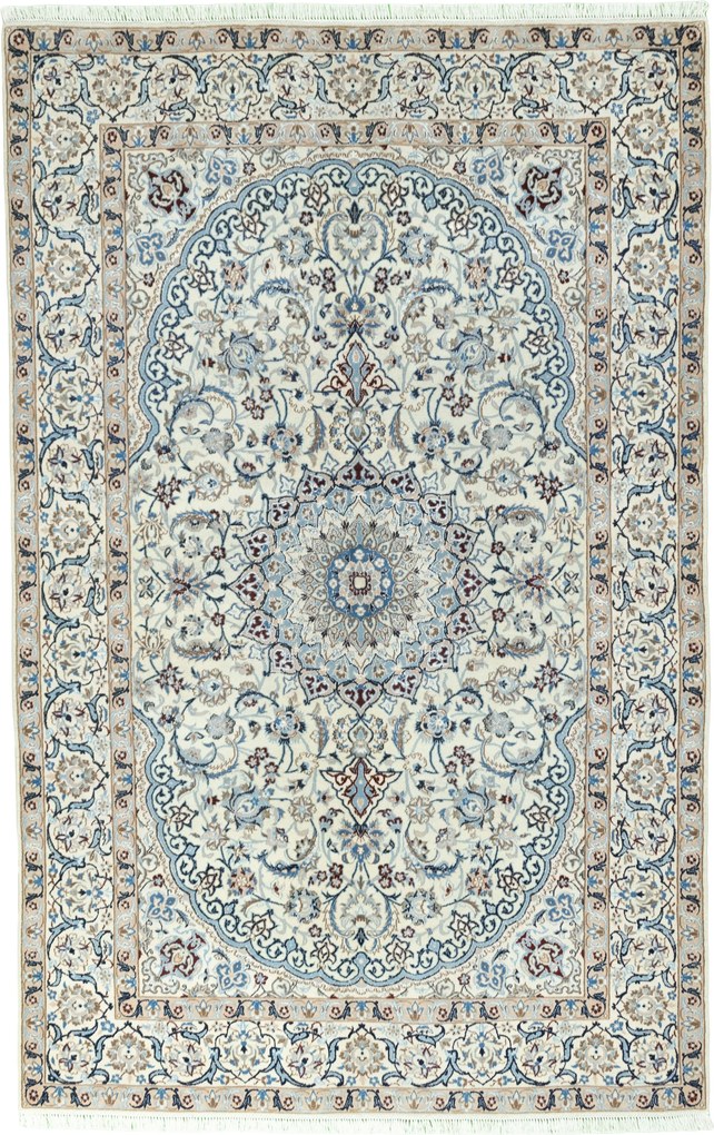 Nain Tappeto 170x260 Beige (Iran) Annodato A Mano