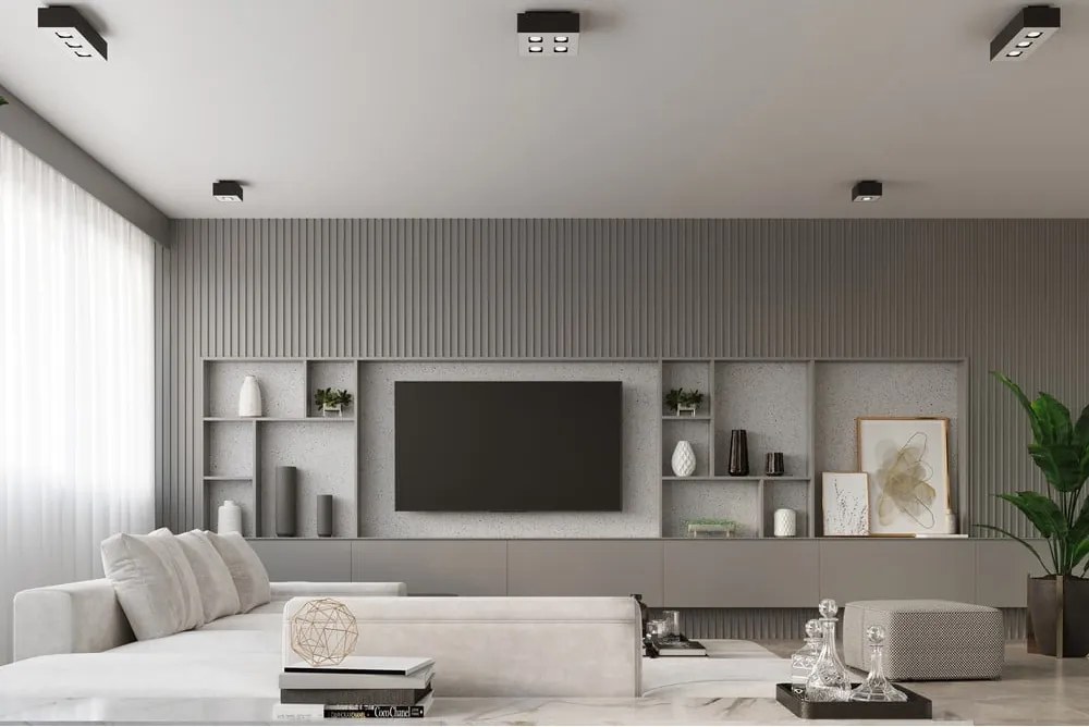 Plafoniera nera Hydra - Sollux