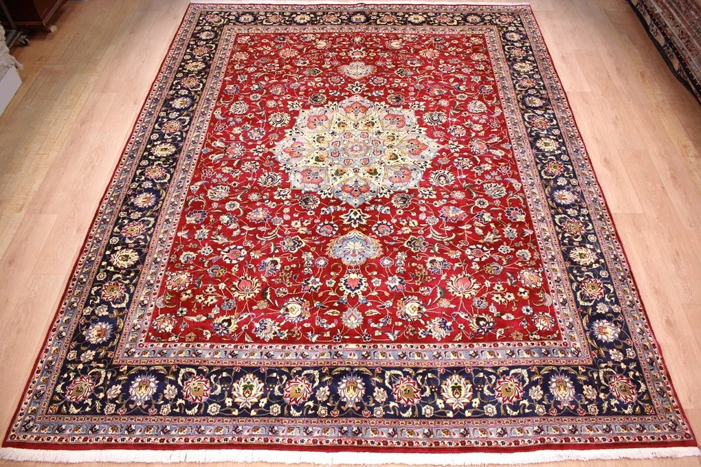 Mashad Tappeto persiano 390 x 300 (Iran) Annodato A Mano