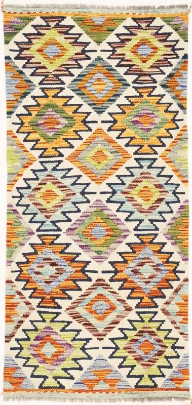 Kilim Tappeto 140x60 Beige (Afghanistan) Tessuto A Mano
