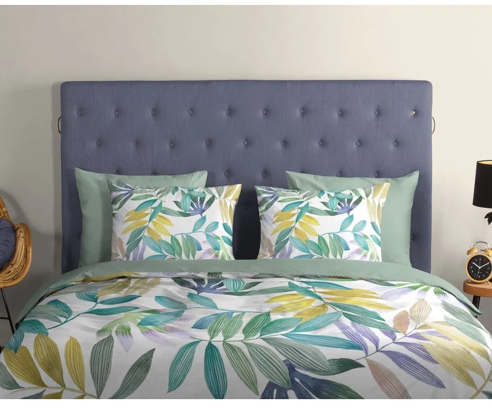 Set copripiumino e federa verde in cotone per letto singolo 140x200 cm Marcus – Good Morning