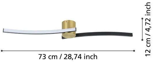 Eglo 901216 - Plafoniera LED AIETA LED/12W/230V 4000K nero