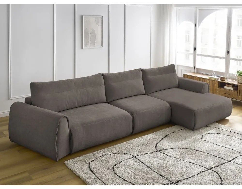 Divano angolare marrone Aden – Bobochic Paris