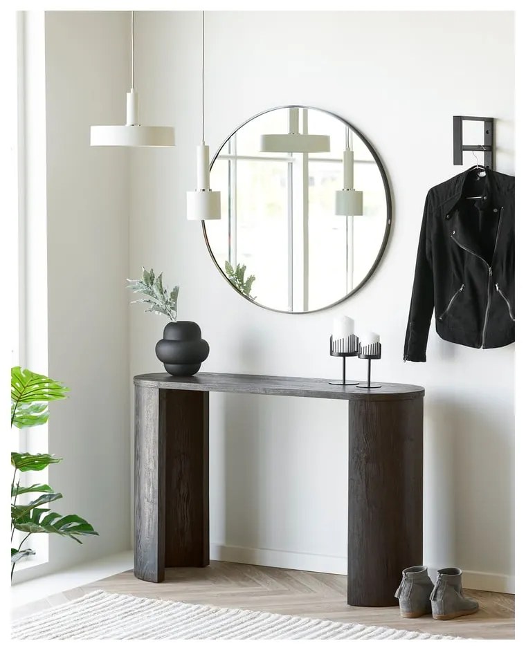 Vaso nero in vetro (altezza totale 20 cm) Vera – House Nordic