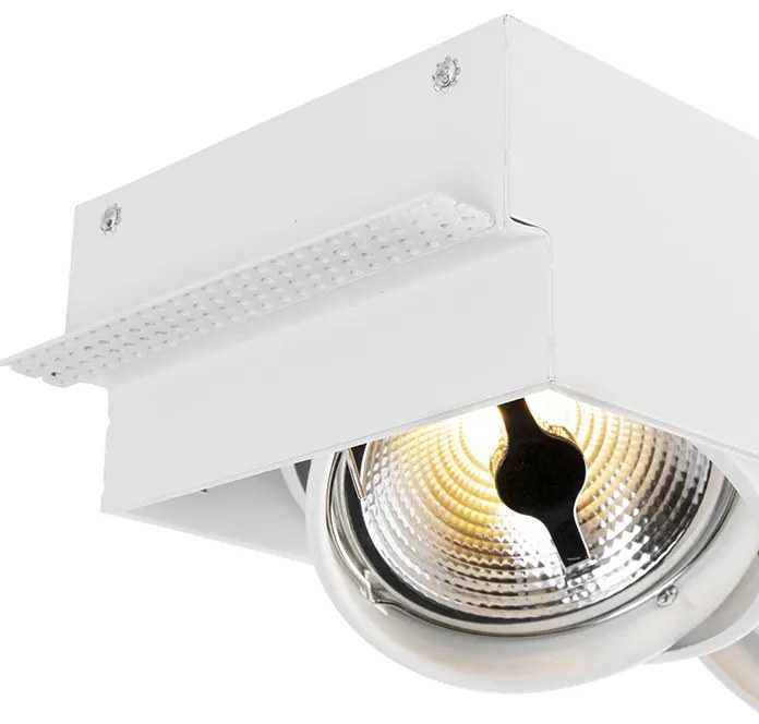 Faretto incasso bianco AR111 Trimless 3 luci - Oneon