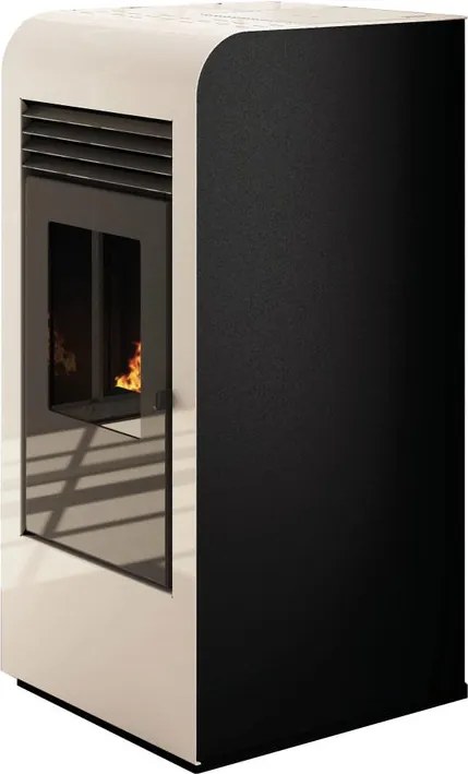 Stufa a pellet ventilata PUNTO FUOCO Giada 8 KW bianca