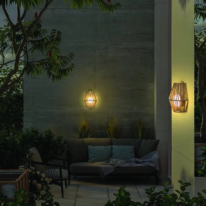 Applique LED moderno da esterno SISINE 25 WALL marrone IP54, luce bianco caldo dimmerabile 900 lumen, NEWGARDEN