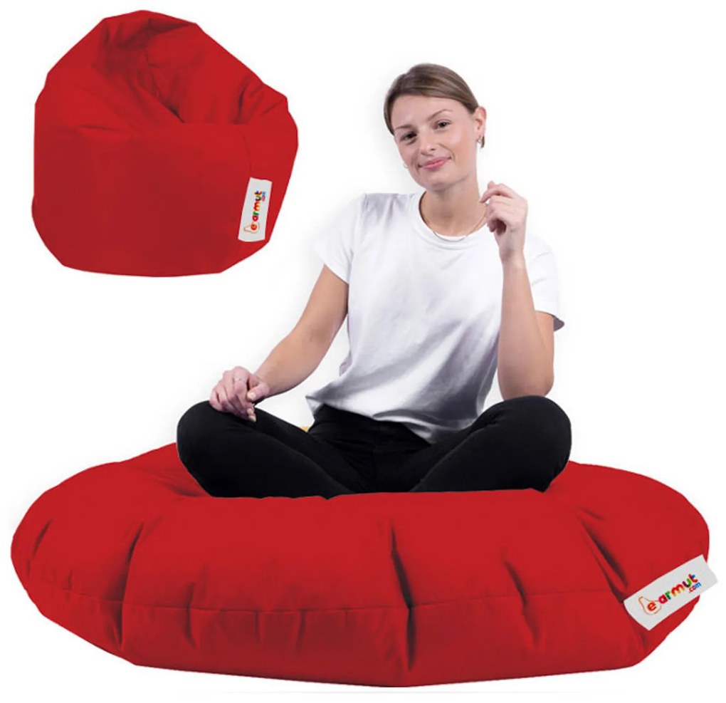 Poltrona sacco rossa 100x20xX65 cm