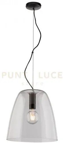 Lampadario a sospensione ares trasparente 1 luce attacco e27 35x117...
