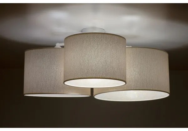 Duolla - Plafoniera ROLLER TRIO 3xE27/60W/230V bianco/oro